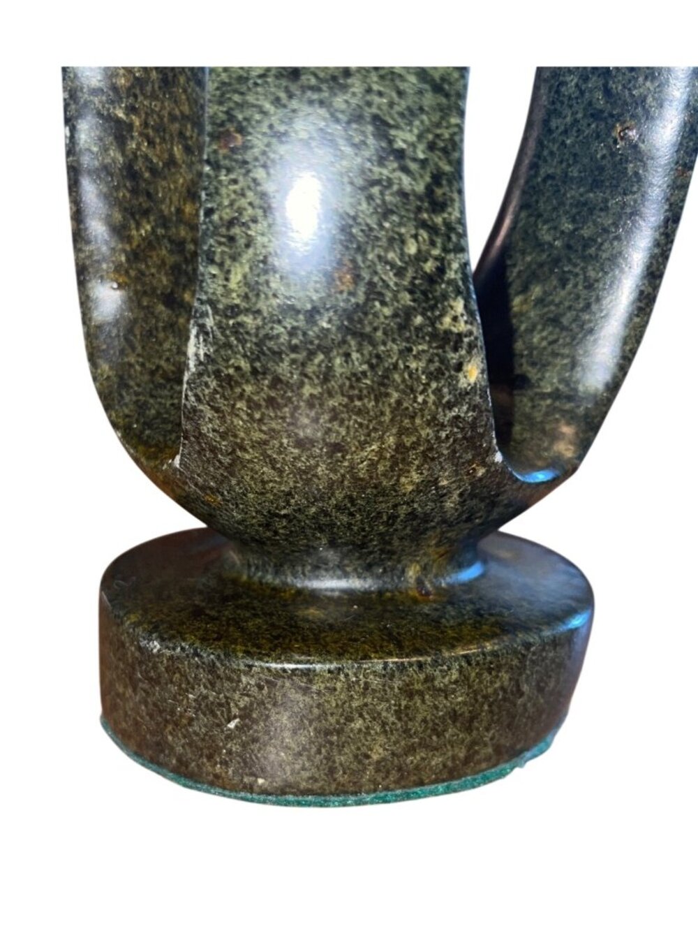 Zimbabwe Shona Serpentine Stone Family Sculpture African Art 8.5" Tall - Picture 4 of 5